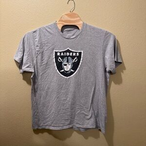 Men’s 2XL NFL Las Vegas Raiders Heather Gray Short Sleeve Shirt